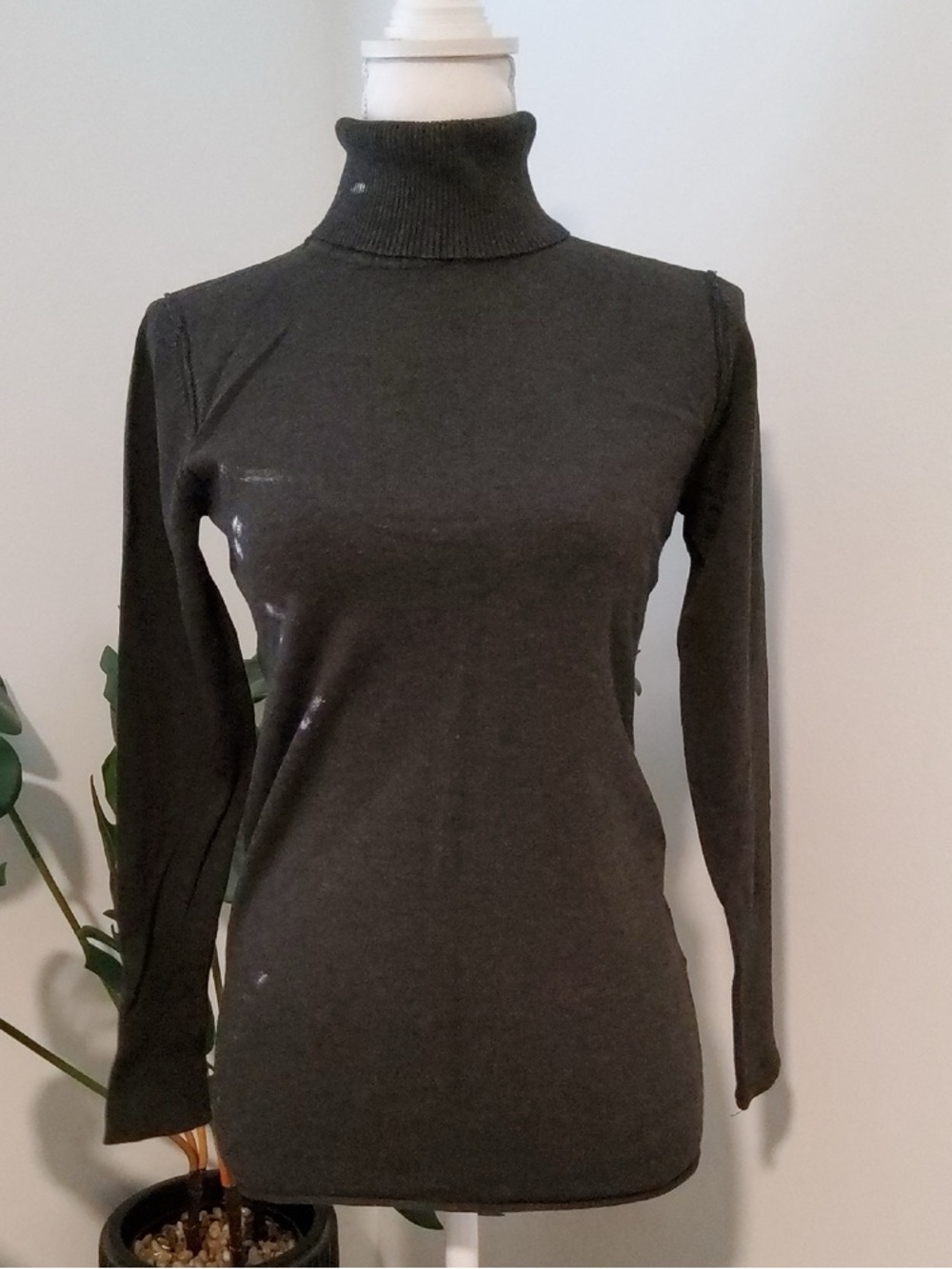 Charcoal Gray Turtleneck Sweater